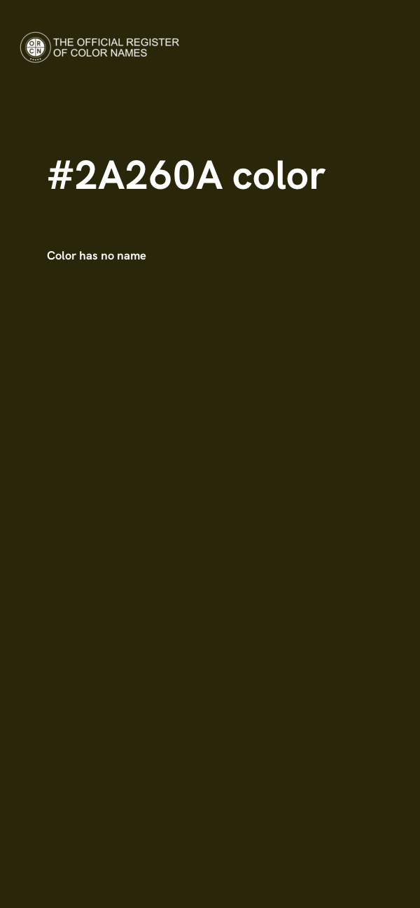 #2A260A color image