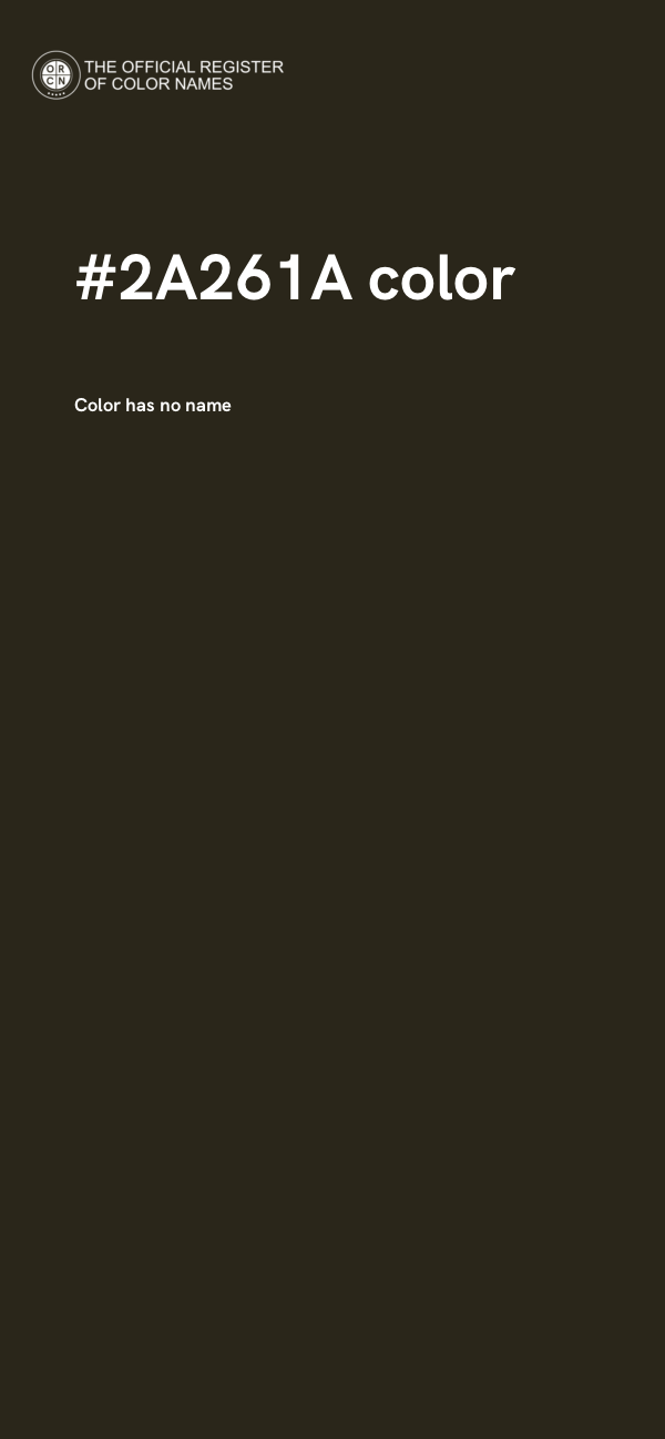 #2A261A color image