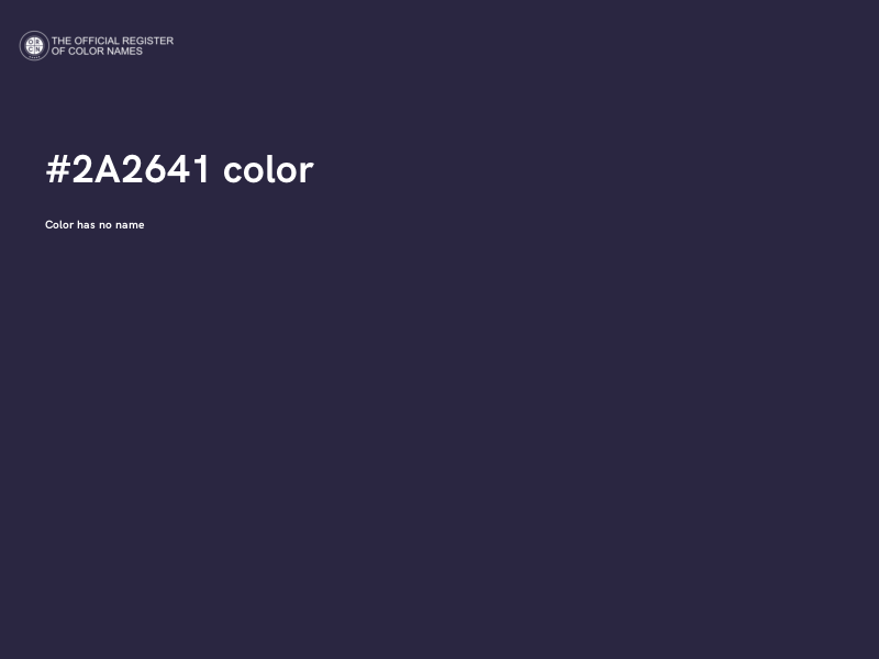 #2A2641 color image