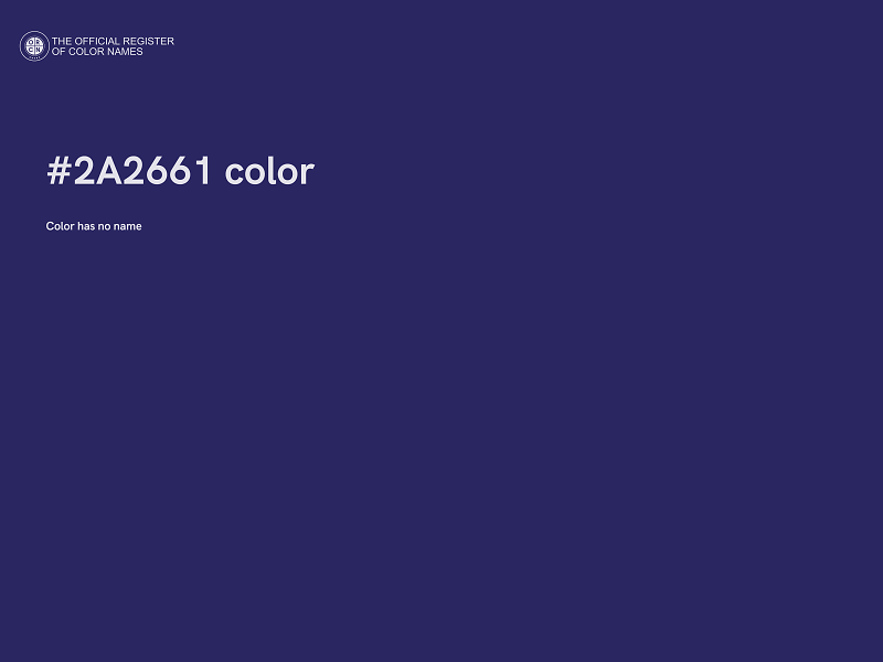 #2A2661 color image