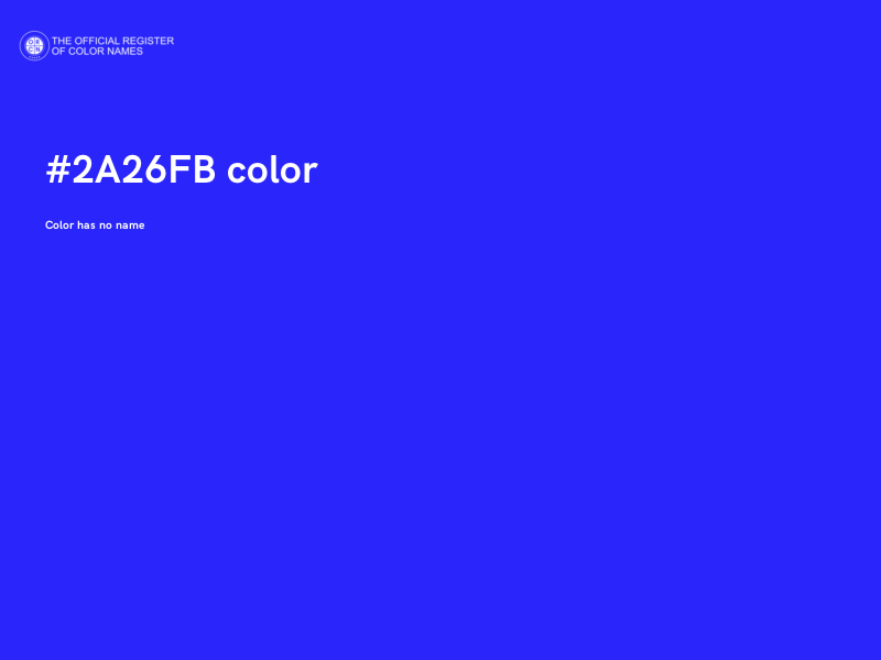#2A26FB color image