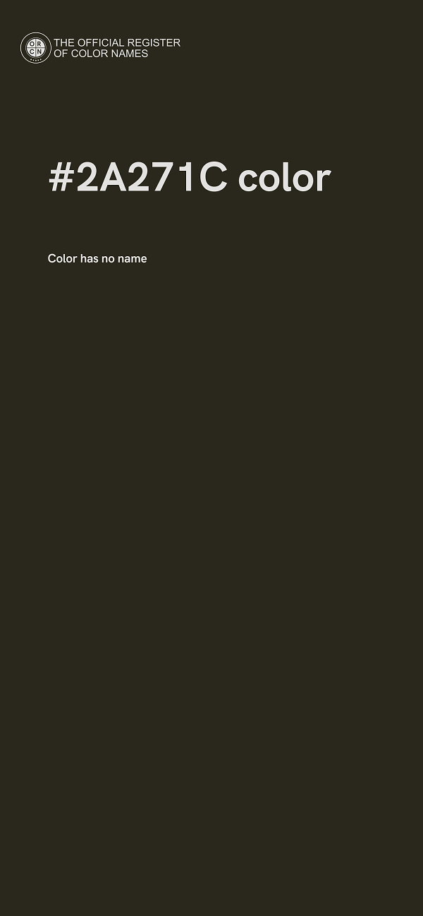 #2A271C color image