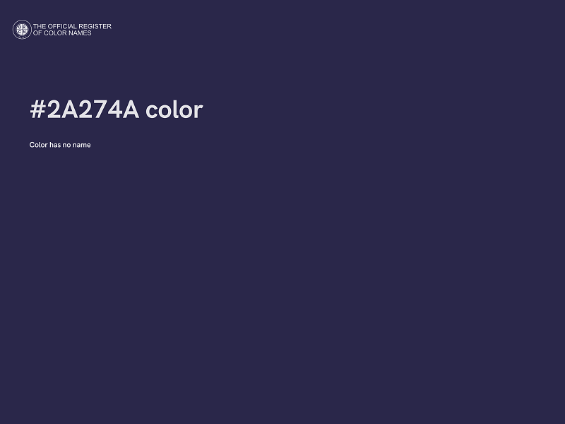 #2A274A color image