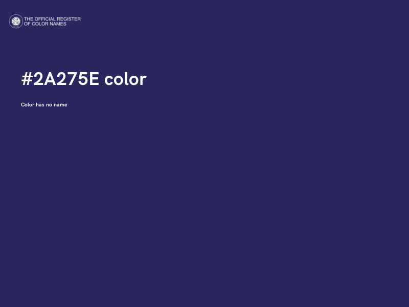 #2A275E color image