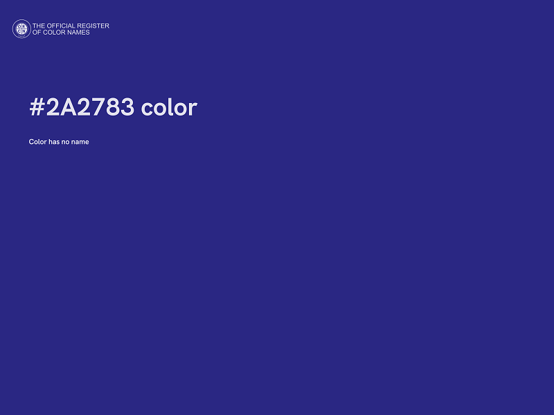 #2A2783 color image