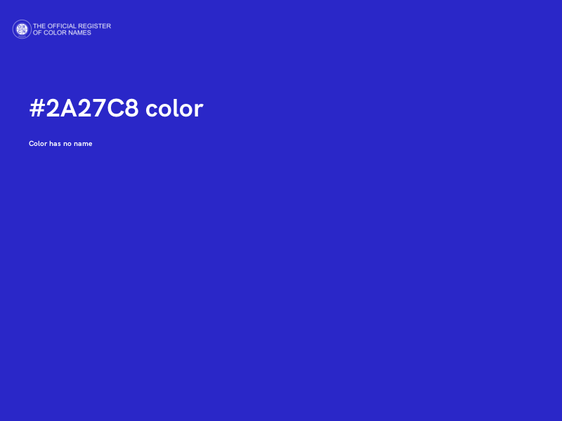 #2A27C8 color image