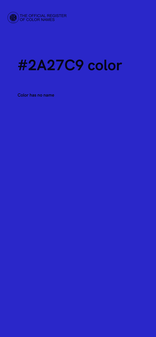 #2A27C9 color image