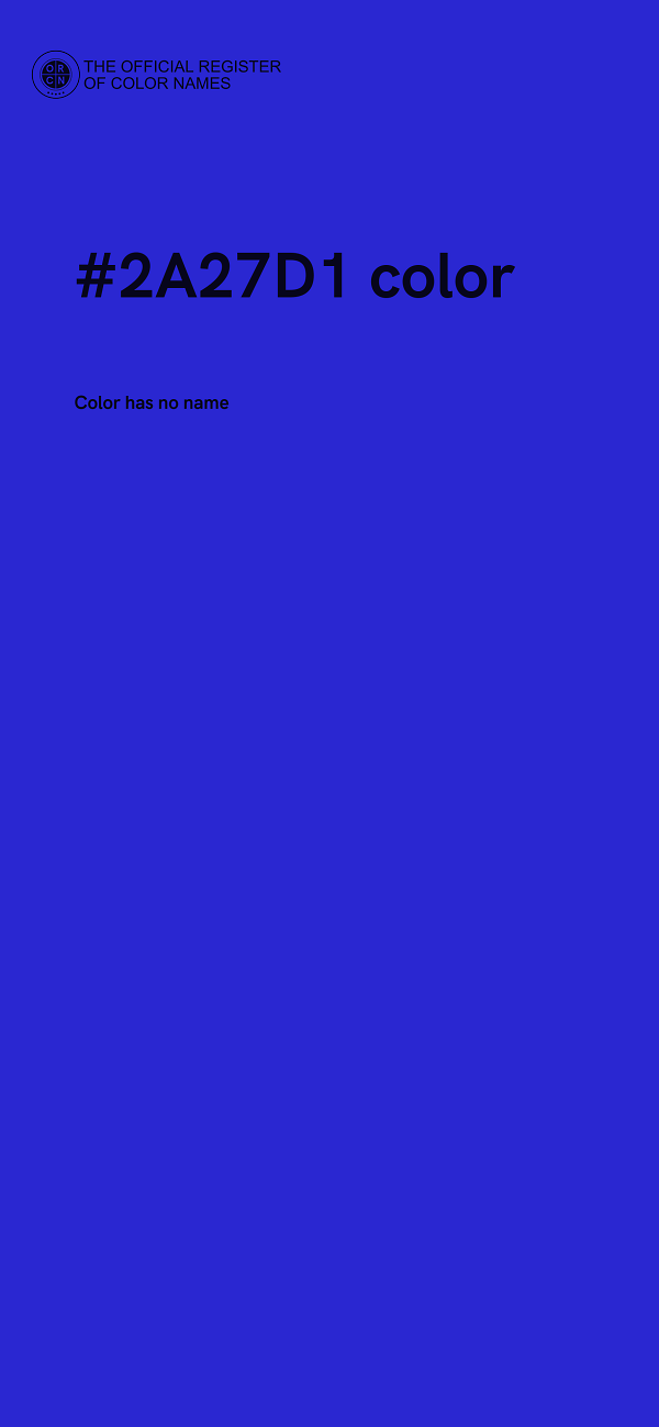 #2A27D1 color image