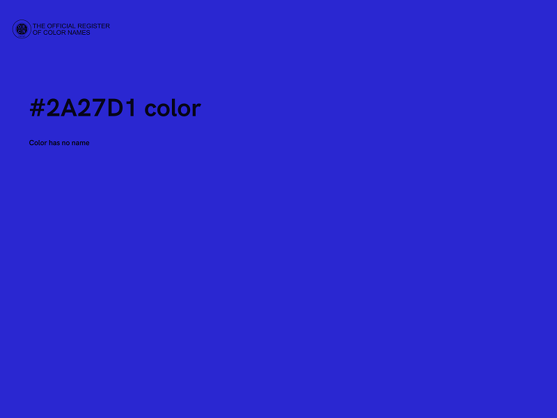 #2A27D1 color image