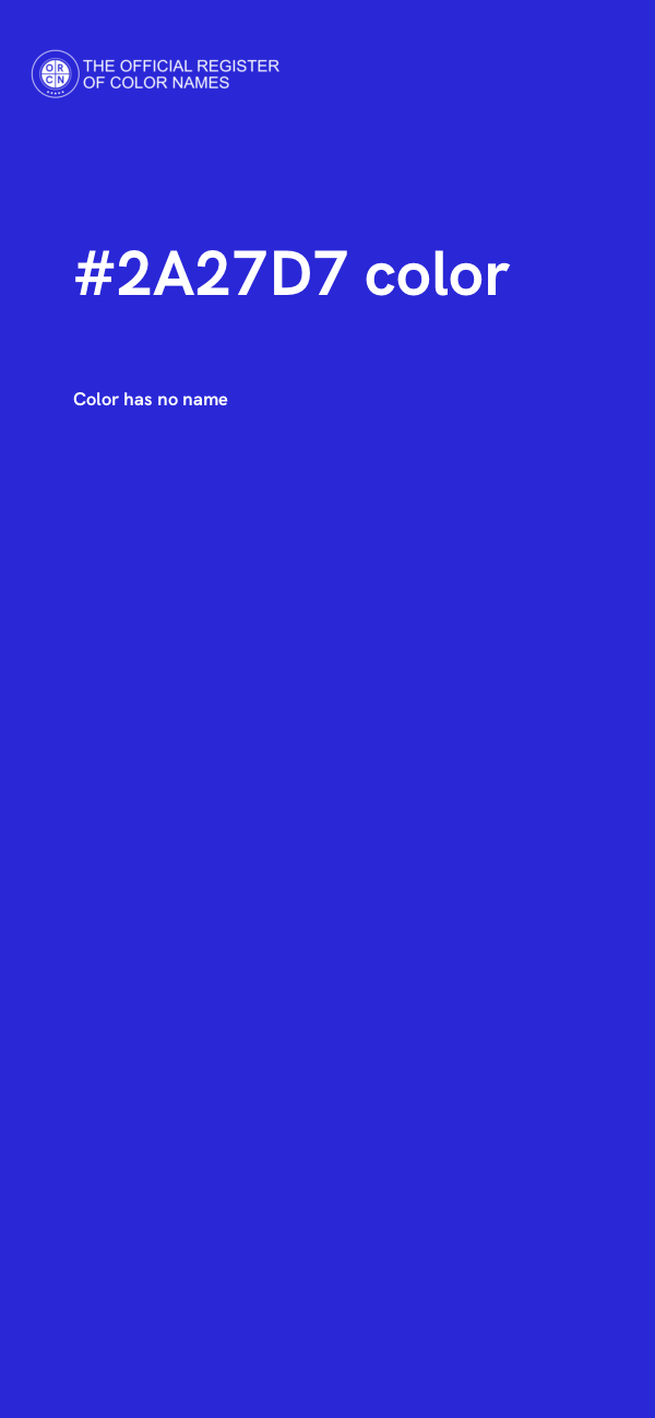#2A27D7 color image