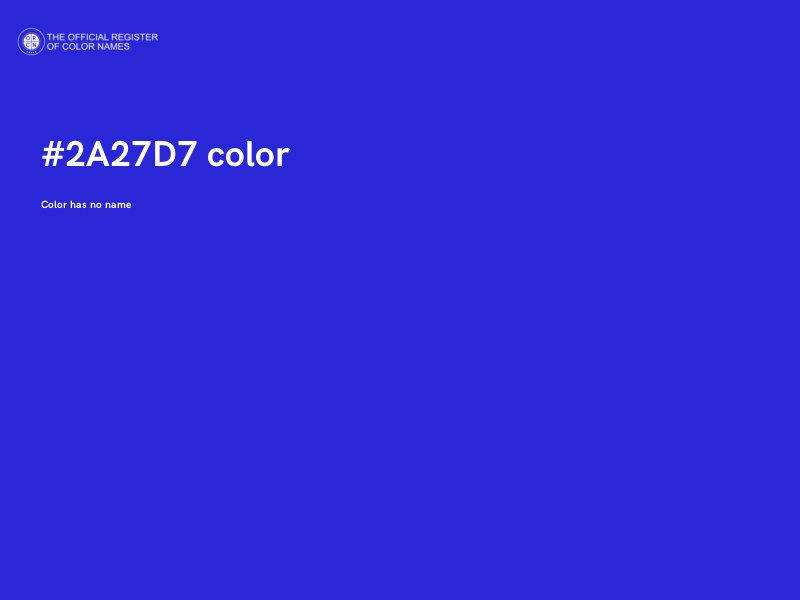 #2A27D7 color image