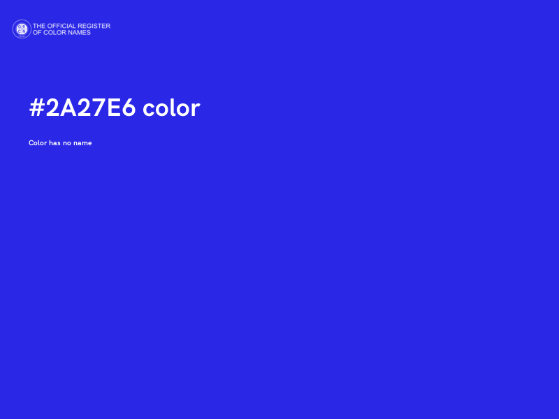#2A27E6 color image