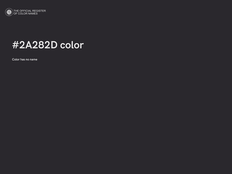 #2A282D color image