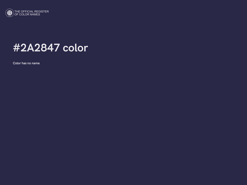 #2A2847 color image