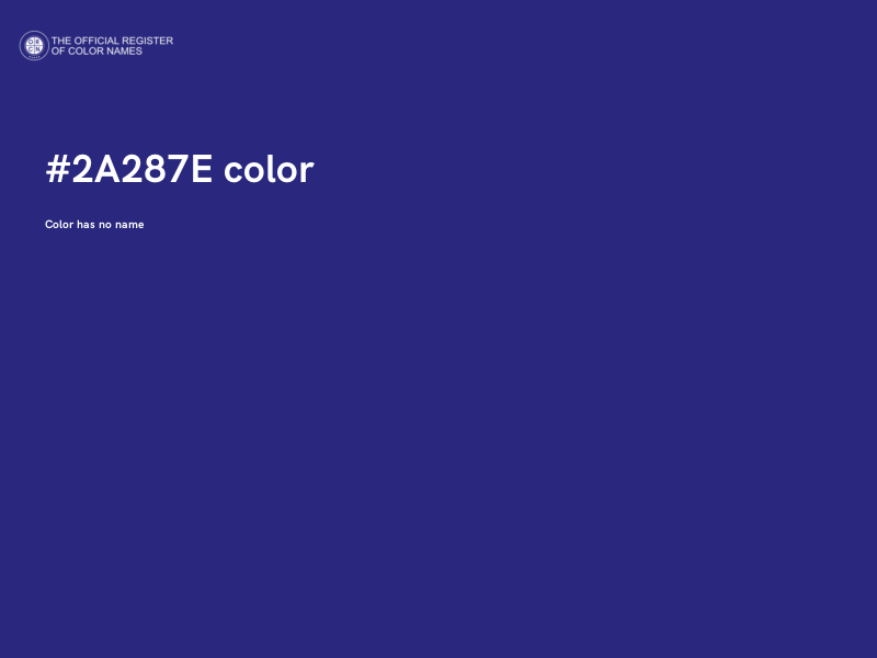 #2A287E color image