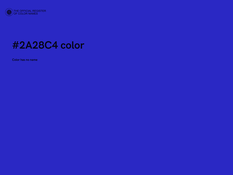 #2A28C4 color image