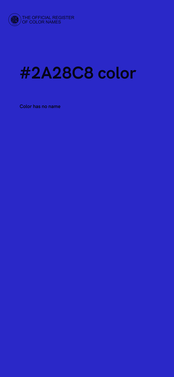 #2A28C8 color image