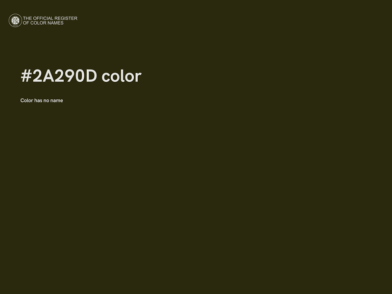 #2A290D color image