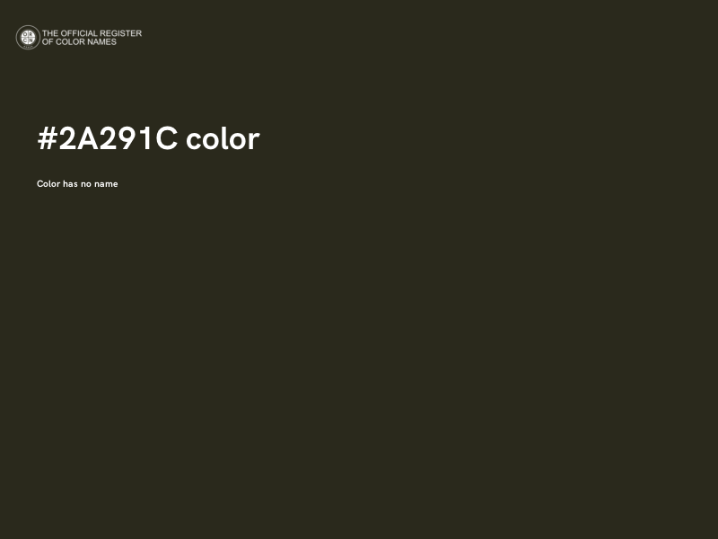 #2A291C color image
