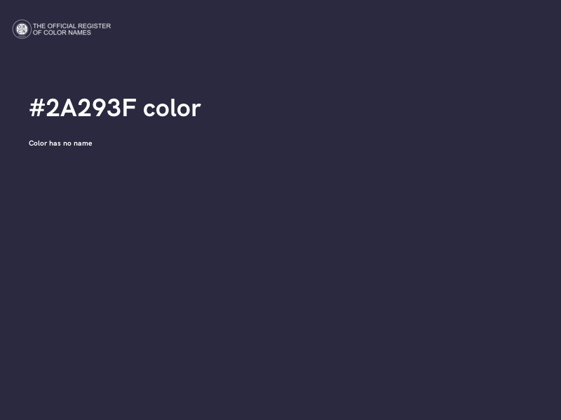 #2A293F color image