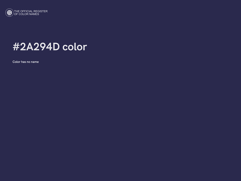 #2A294D color image