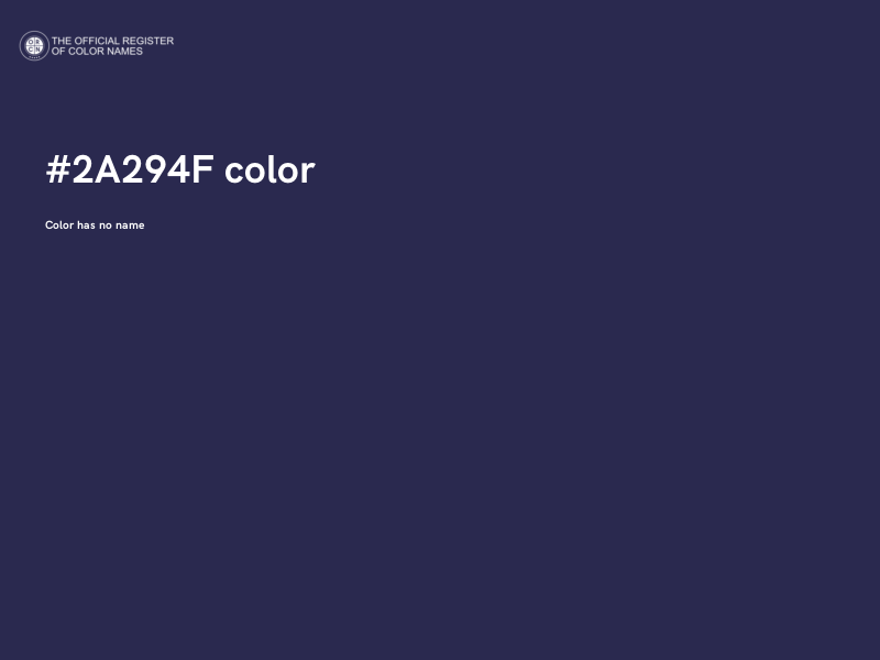 #2A294F color image