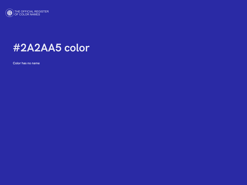 #2A2AA5 color image