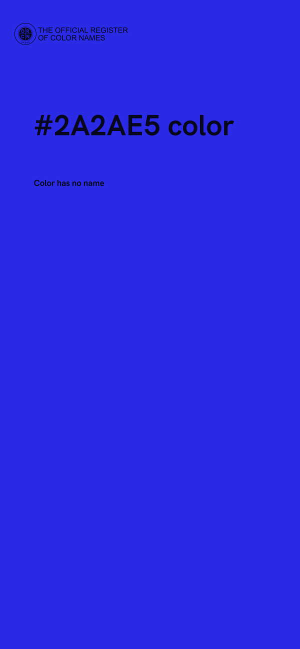 #2A2AE5 color image