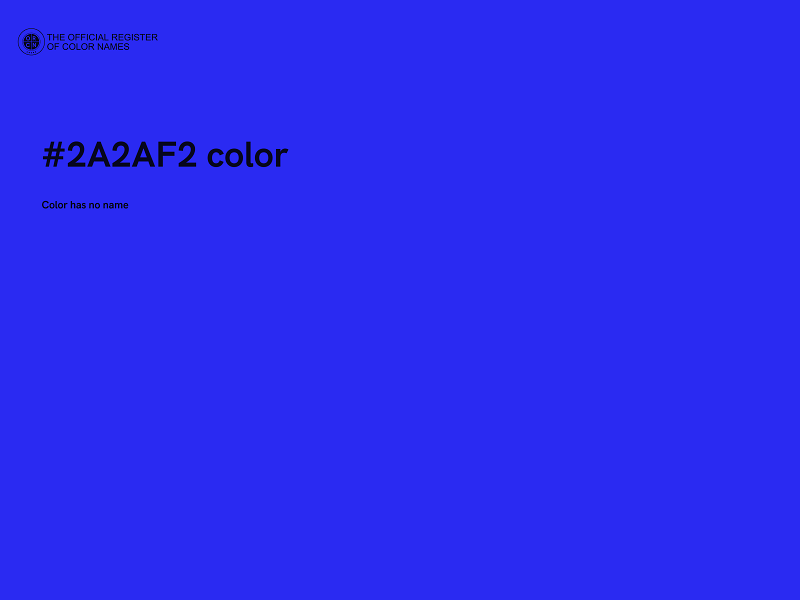 #2A2AF2 color image