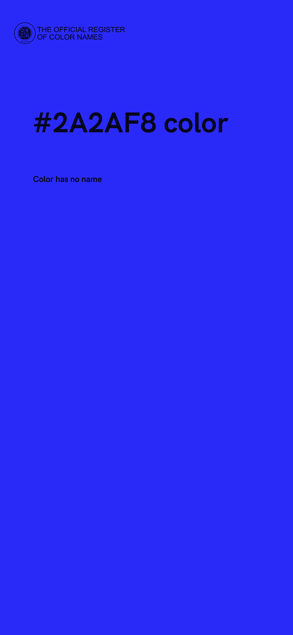 #2A2AF8 color image