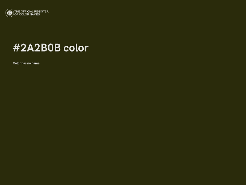 #2A2B0B color image