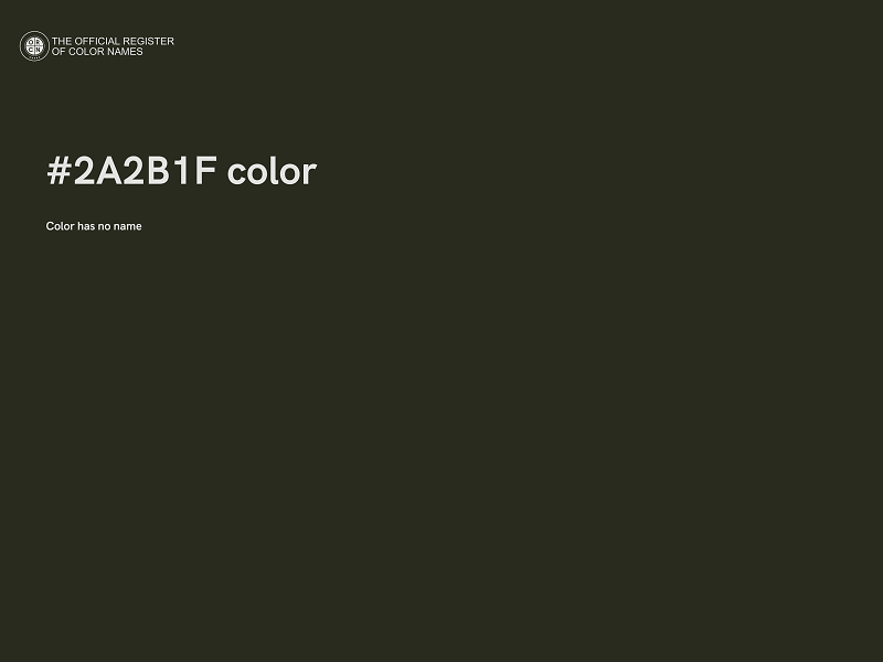 #2A2B1F color image