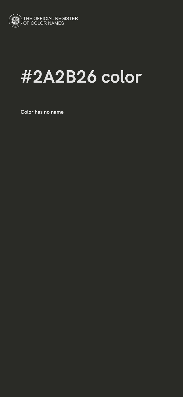 #2A2B26 color image