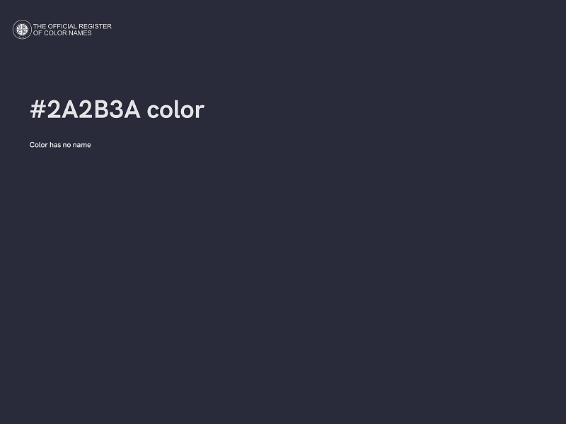 #2A2B3A color image