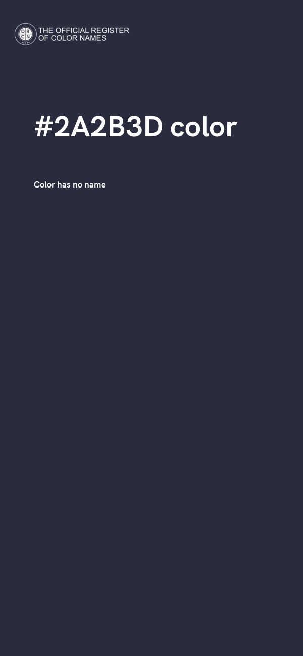 #2A2B3D color image