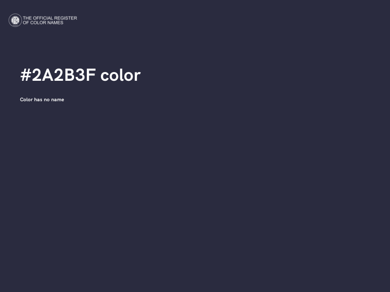 #2A2B3F color image