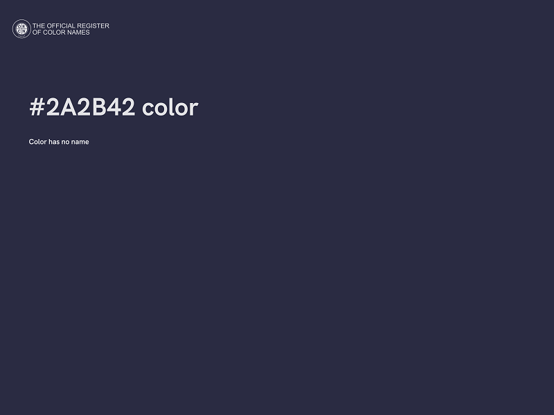#2A2B42 color image