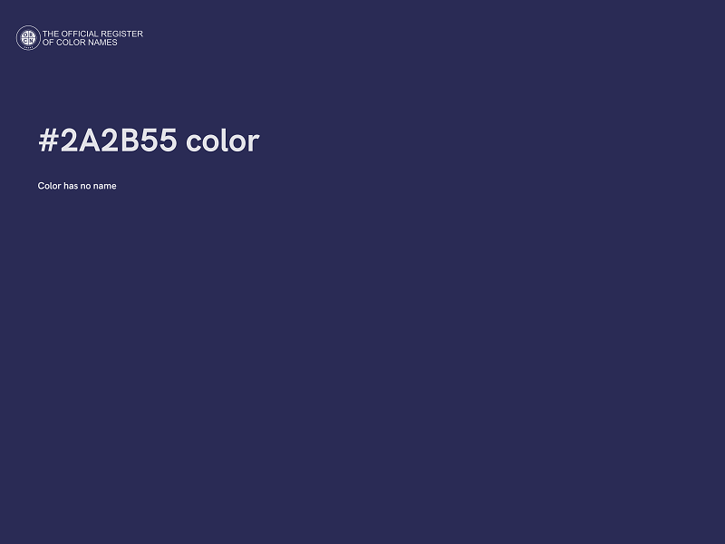 #2A2B55 color image