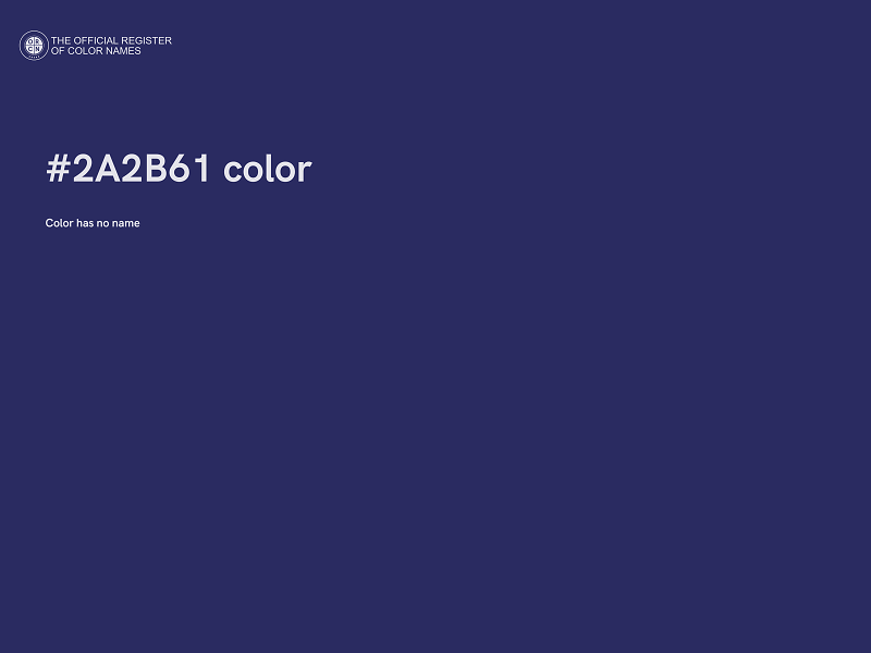 #2A2B61 color image