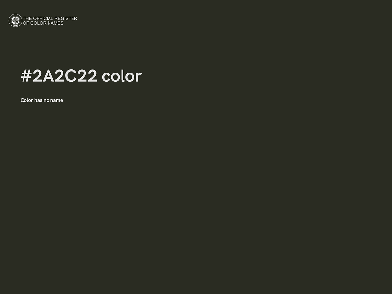 #2A2C22 color image