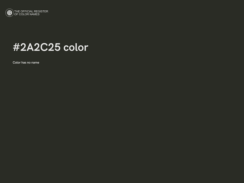#2A2C25 color image