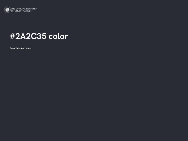 #2A2C35 color image