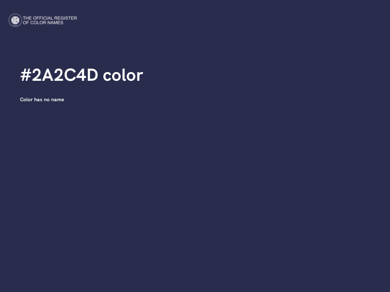 #2A2C4D color image