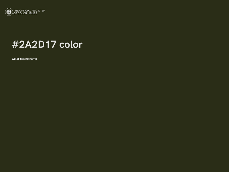 #2A2D17 color image