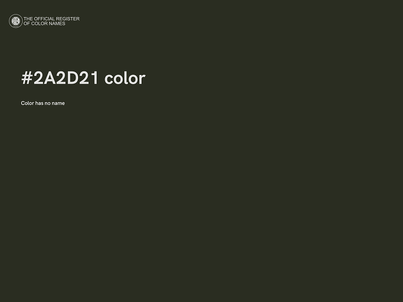 #2A2D21 color image