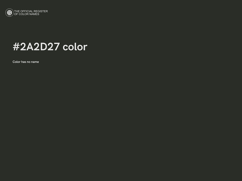 #2A2D27 color image