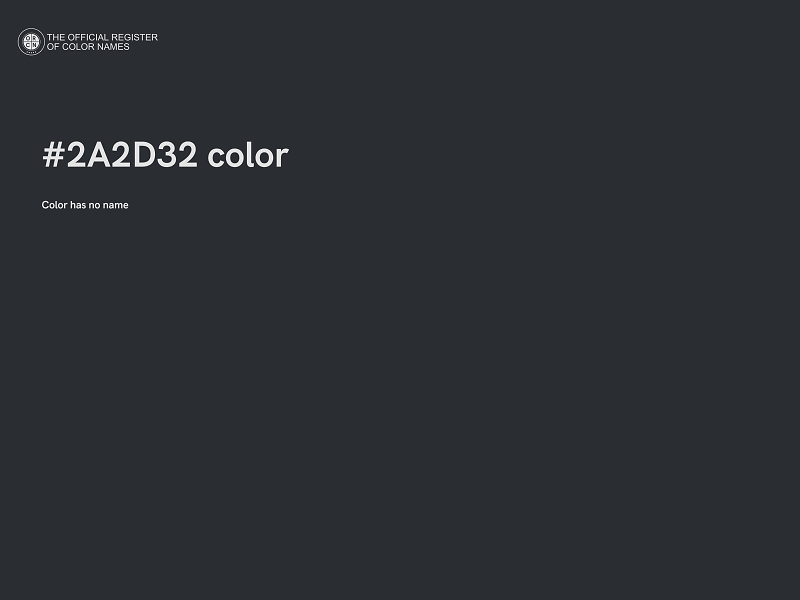 #2A2D32 color image