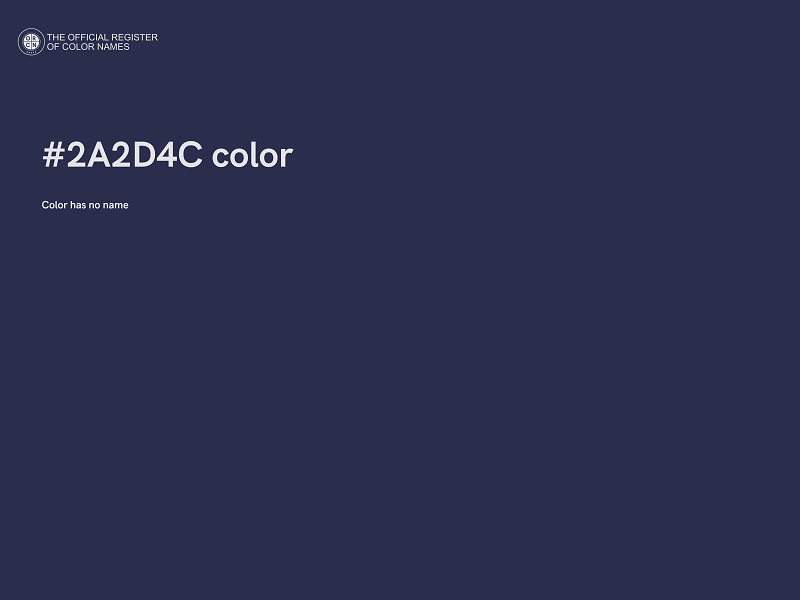 #2A2D4C color image