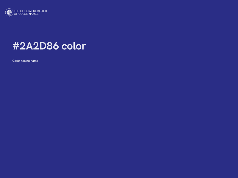 #2A2D86 color image