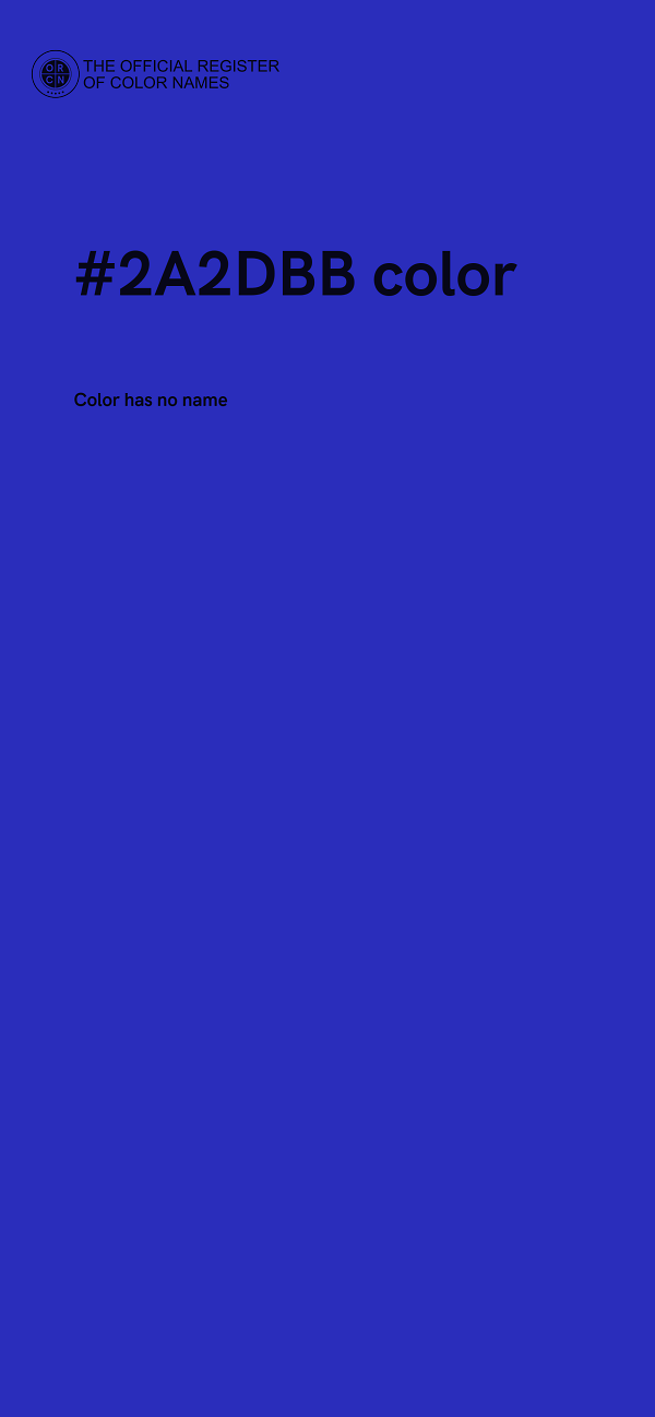 #2A2DBB color image
